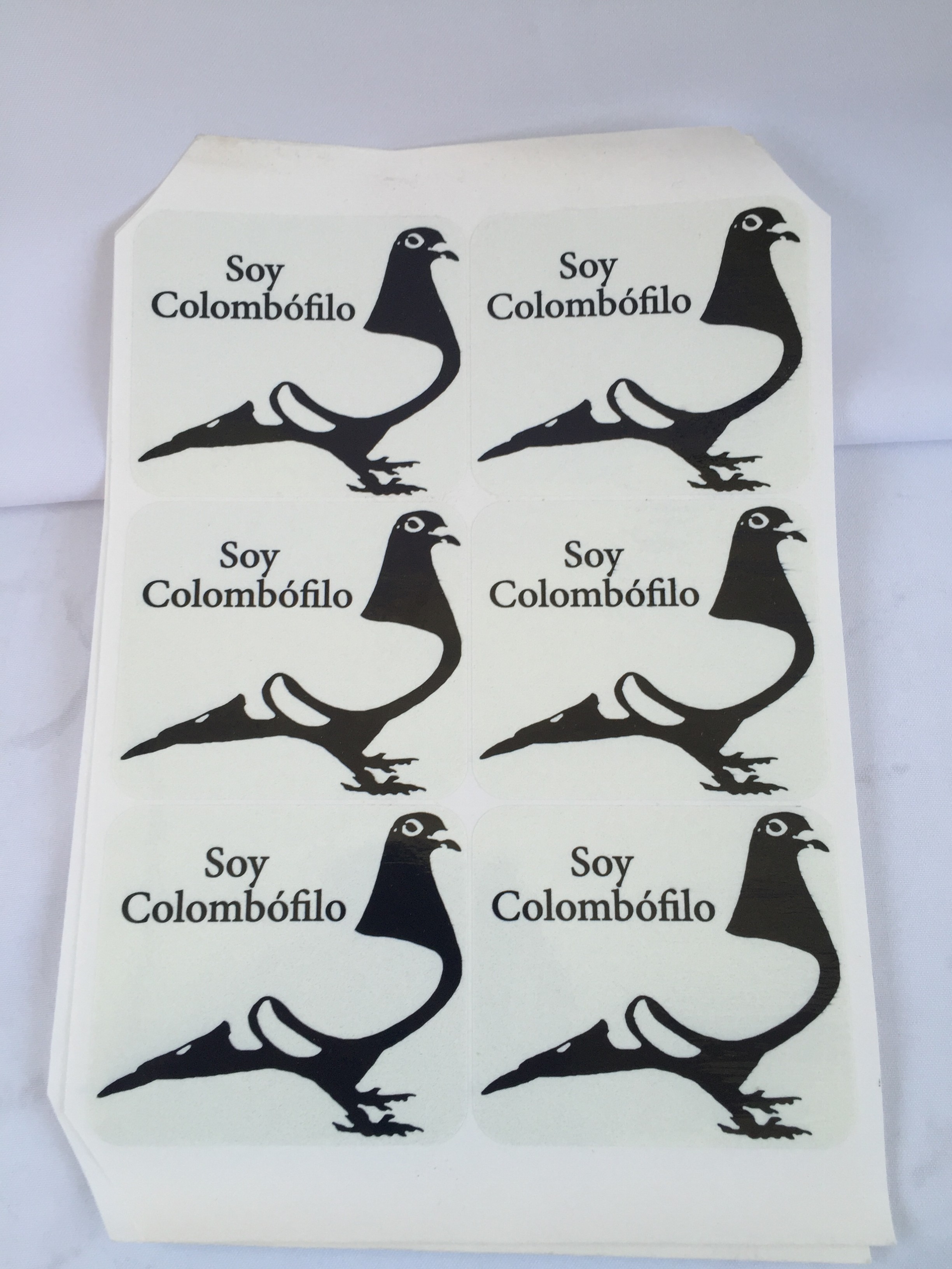 Stickers para automóvil de la colombofilia